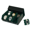 Hexagon Leather Watch Roll Box for Men - Travel Case for 3 Watches and 6 Watches Storage Display Organizer with Velvet Interior 