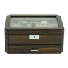 10 Slot Octagon Walnut Wooden Watch Box with Valet Drawer